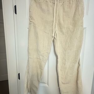 Aerie Women's Cream Wide Leg Pants